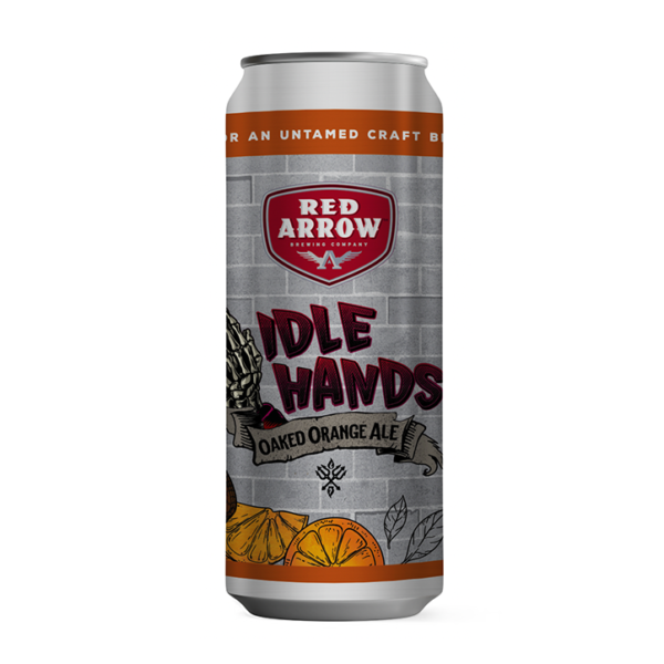 Red Arrow Brewing Idle Hands Oaked Orange Ale 473ml Can Mockup