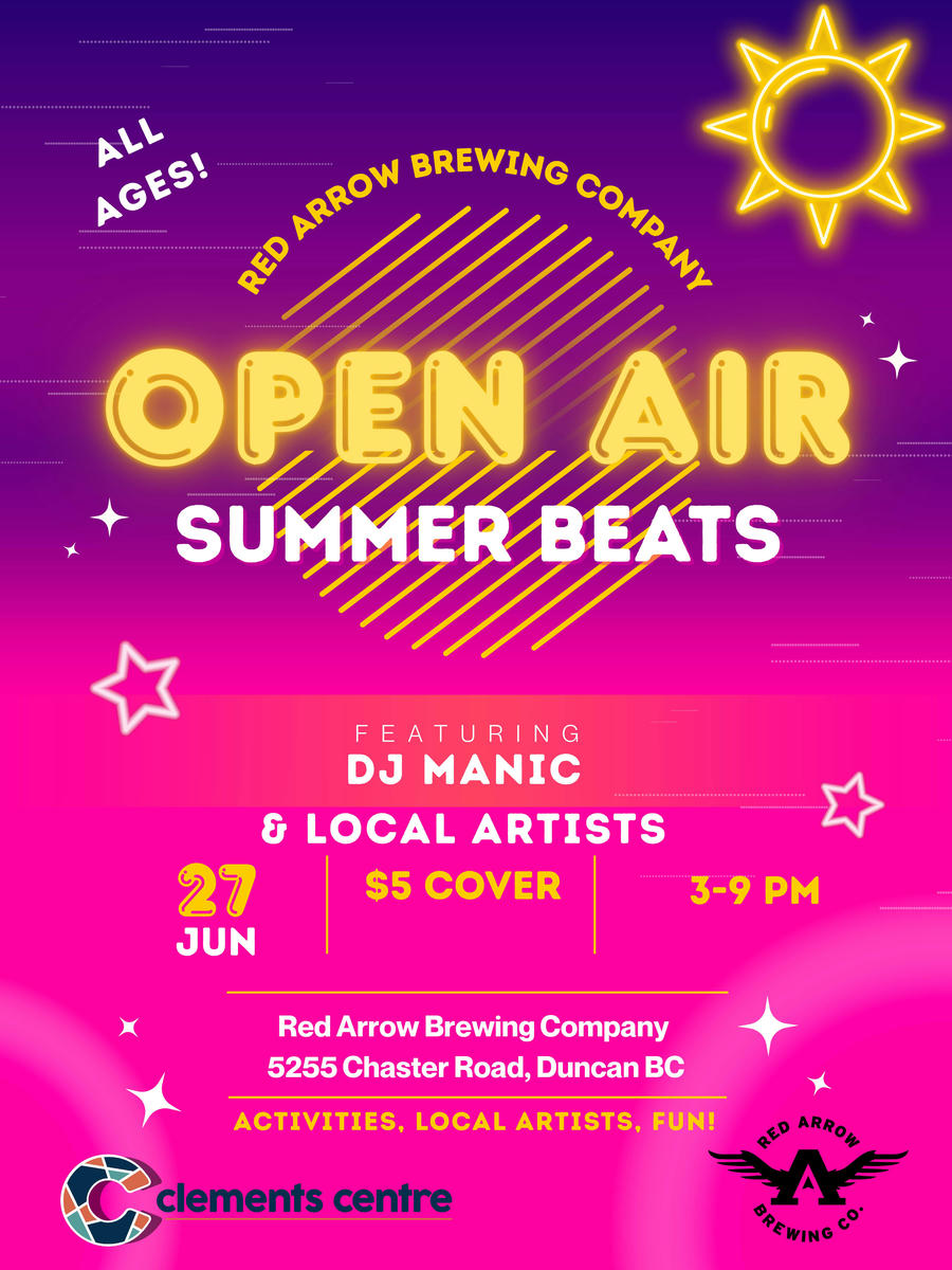 Open Air Summer beats event poster with DJ Manic
