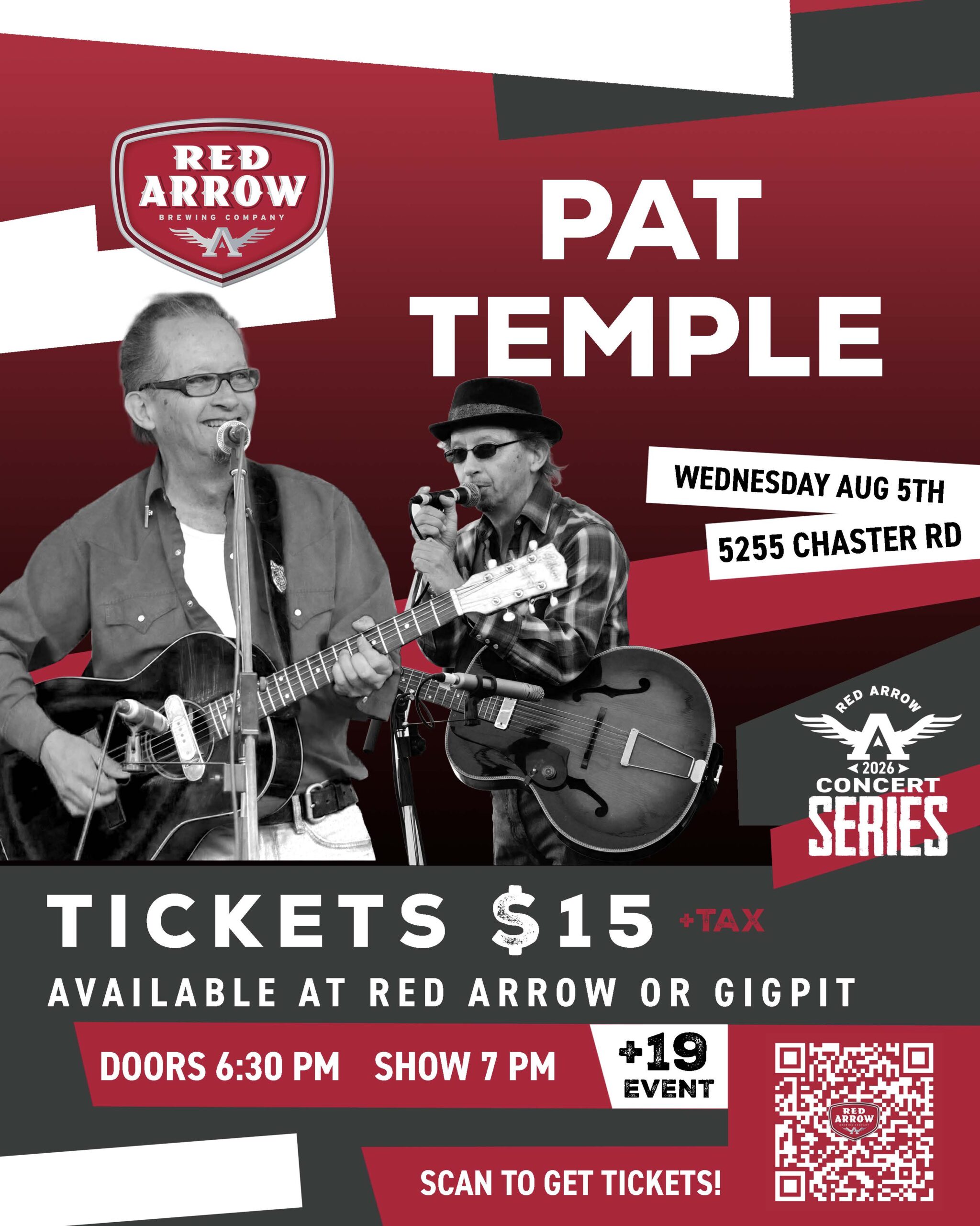 pat temple concert series poster