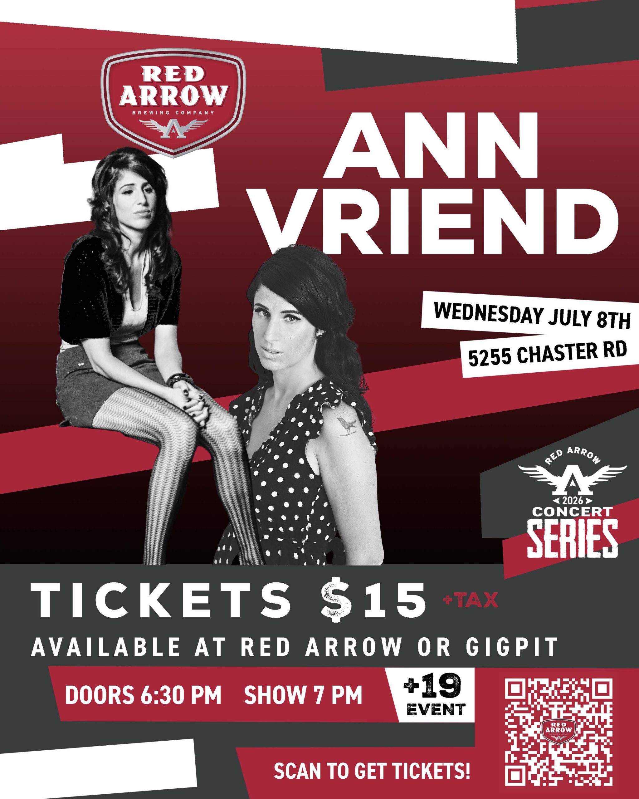 red arrow concert series poster ann vriend