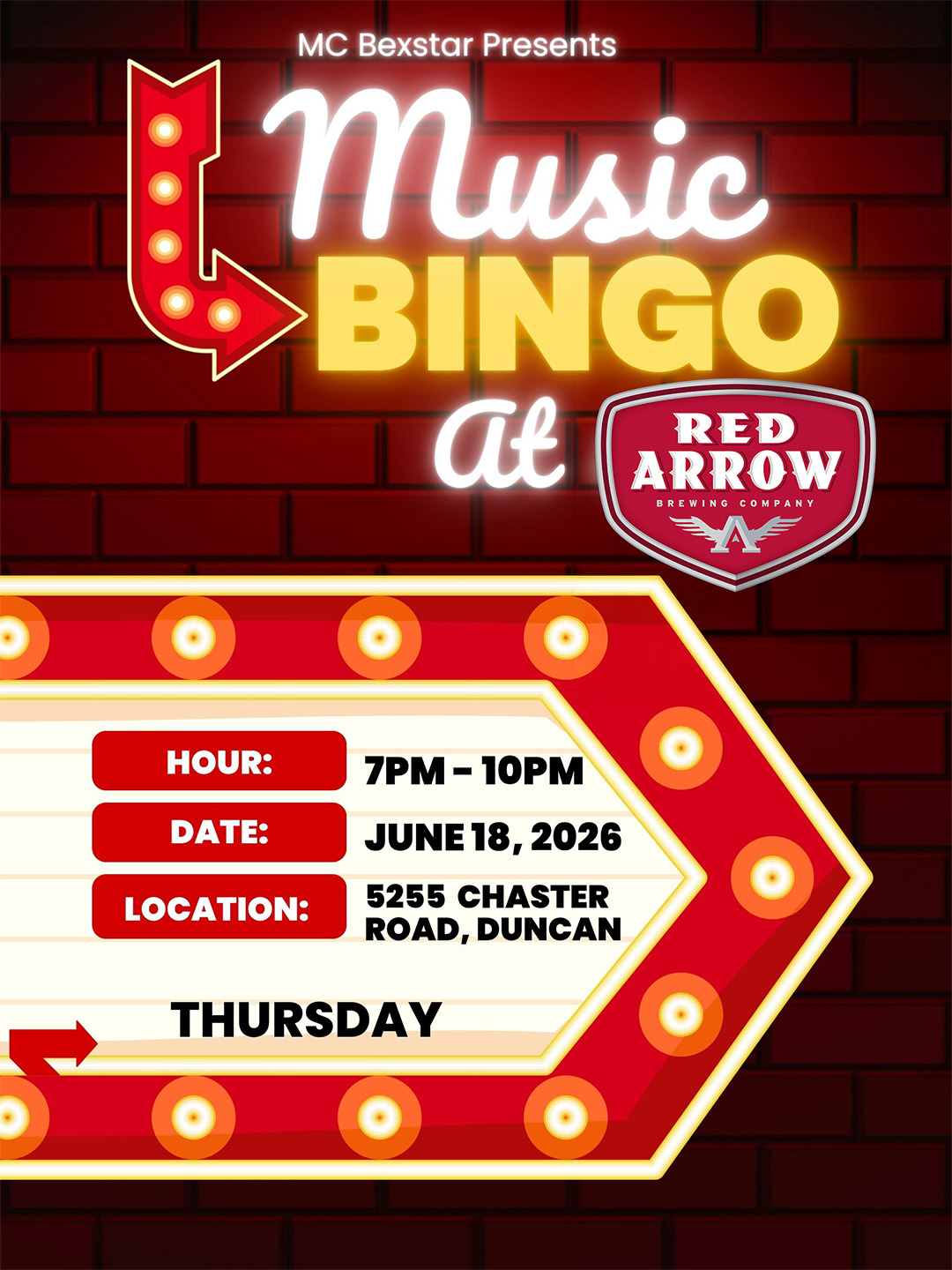 music bingo poster