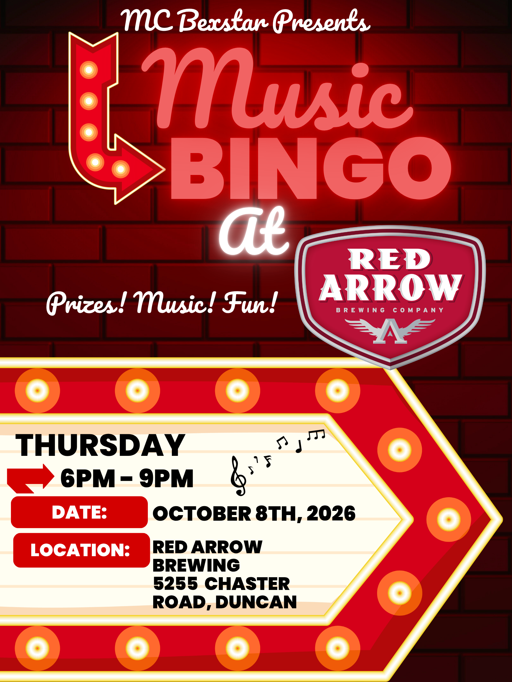 Music Bingo October 8th